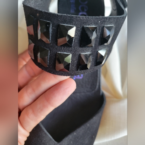 NWOT, PEDRO GARCIA, Black Suede Heel, 38 1/2 - Picture 9 of 11